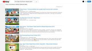 
                            6. Cara Login Ninja Heroes Dengan Gmail