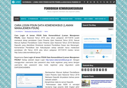 
                            2. CARA LOGIN PDUN DATA KEMENDIKBUD (LAMAN MANAJEMEN ...