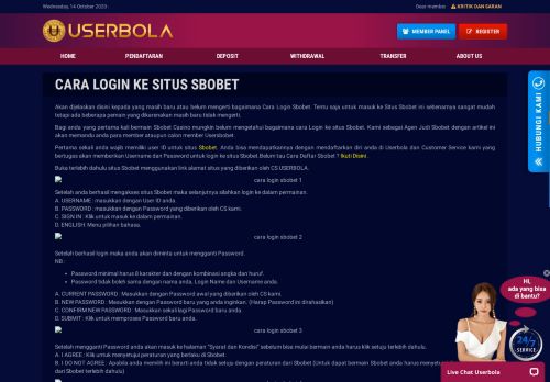 
                            12. Cara Login Sbobet | Fitur Menu Sbobet - Usersbobet