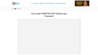 
                            2. Cara Login SNMPTN 2019 Ketika Lupa Password - Tirto.ID