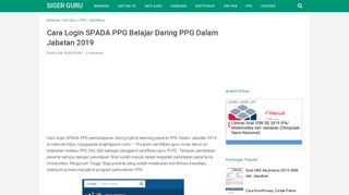 
                            5. Cara Login SPADA PPG Belajar Daring PPG Dalam Jabatan 2019 ...