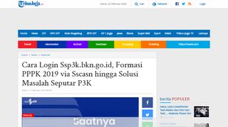 
                            8. Cara Login Ssp3k.bkn.go.id, Formasi PPPK 2019 via Sscasn hingga ...