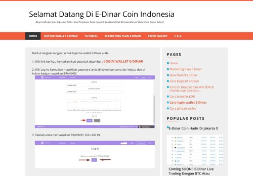 
                            7. Cara login wallet E-Dinar | Selamat datang di E-Dinar Coin Indonesia