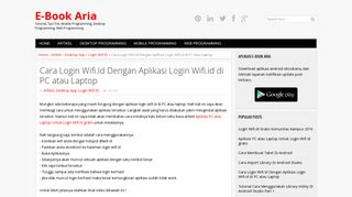 
                            11. Cara Login Wifi.Id Dengan Aplikasi Login Wifi.id di PC ... - E-Book Aria