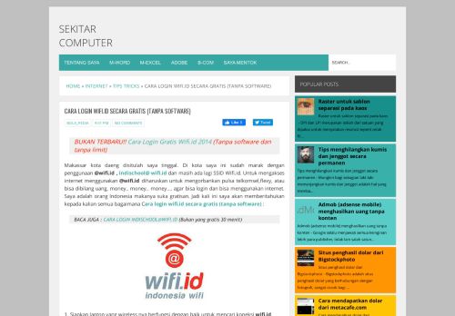 
                            8. Cara login wifi.id secara gratis (tanpa software) ~ SEKITAR COMPUTER