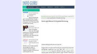 
                            8. Cara Login/Masuk di Simpatika Kemenag ~ Info Guru