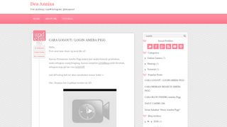 
                            4. CARA LOGOUT / LOGIN AMEBA PIGG ~ Dea Annisa