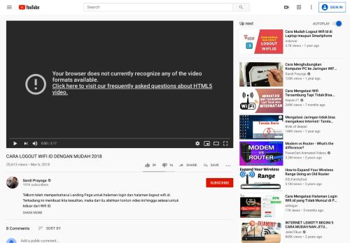 
                            6. CARA LOGOUT WIFI ID DENGAN MUDAH 2018 - YouTube
