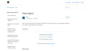 
                            13. Cara logout – WiFi Map Support