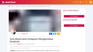 
                            5. Cara Masuk akun Instagram Menggunakan Facebook - JalanTikus ...