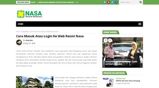 
                            6. Cara Masuk atau login ke Web Resmi Nasa - YukNasa