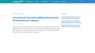 
                            10. Cara Masuk: Buat Akun BBM Android lewat HP Pakai Nomor Telepon ...