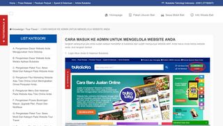 
                            4. CARA MASUK KE ADMIN UNTUK MENGELOLA WEBSITE ANDA