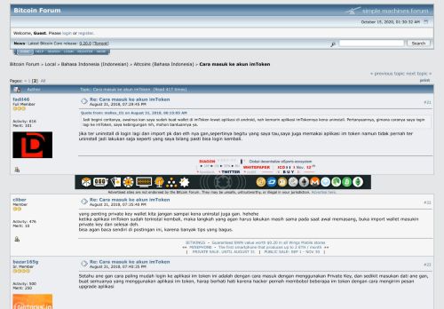 
                            5. Cara masuk ke akun imToken - Bitcointalk