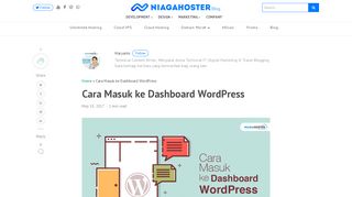 
                            1. Cara Masuk ke Dashboard WordPress - Niagahoster Blog