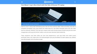 
                            7. Cara Masuk / Log in Akun Gmail Lebih Dari Satu di Browser PC Laptop