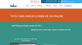 
                            2. Cara masuk proses sistem UN Online CBT