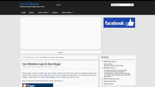 
                            10. Cara Melakukan Login Ke Akun Blogger | Tutorial Blogspot