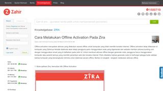 
                            12. Cara Melakukan Offline Activation Pada Zira - PT Zahir Internasional