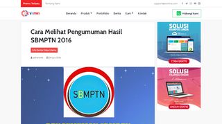 
                            3. Cara Melihat Pengumuman Hasil SBMPTN 2016 - Sevima