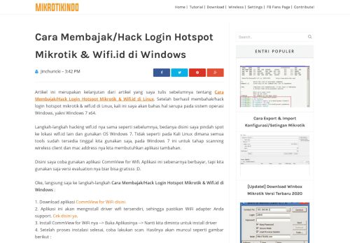 
                            9. Cara Membajak/Hack Login Hotspot Mikrotik & Wifi ... - Tutorial Mikrotik