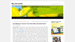 
                            6. Cara Membuat “Account” dan Chek Saldo Jamsostek Online | My new ...