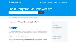 
                            12. Cara membuat Addon Domain pada cPanel - indowebsite