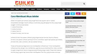 
                            3. Cara Membuat Akun Adobe - Gudang Ilmu Komputer