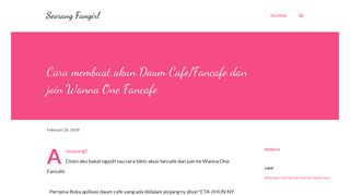 
                            11. Cara membuat akun Daum Cafe/Fancafe dan join Wanna One Fancafe