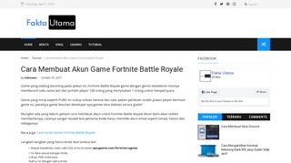 
                            4. Cara Membuat Akun Game Fortnite Battle Royale - Fakta Utama