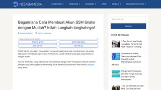 
                            2. Cara Membuat Akun SSH Gratis 100% Full Speed (Terbaru 2019)