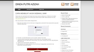 
                            6. CARA MEMBUAT AKUN WEBMAIL UMM - Dinda Putri Azizah