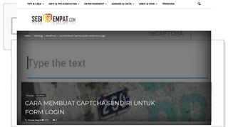 
                            1. Cara Membuat Captcha Sendiri untuk Form Login | SegiEmpat