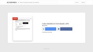 
                            8. CARA MEMBUAT DATABASE e SPT | One Plus - Academia.edu