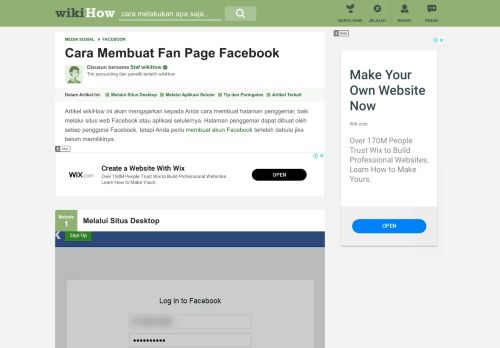 
                            6. Cara Membuat Fan Page Facebook - wikiHow