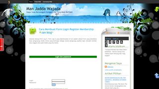 
                            7. Cara Membuat Form Login Register Membership Dalam Blog