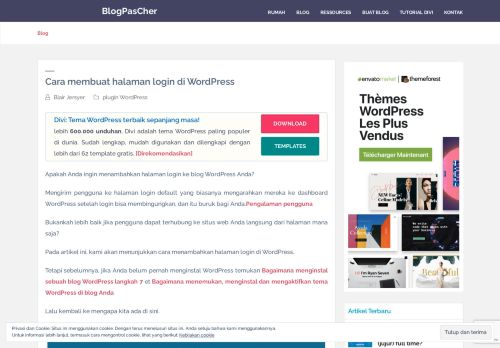 
                            1. Cara membuat halaman login di WordPress | BlogPasCher