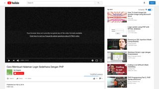 
                            9. Cara Membuat Halaman Login Sederhana Dengan PHP - YouTube