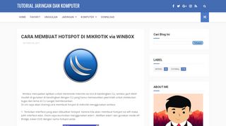 
                            8. CARA MEMBUAT HOTSPOT DI MIKROTIK via WINBOX - TUTORIAL ...