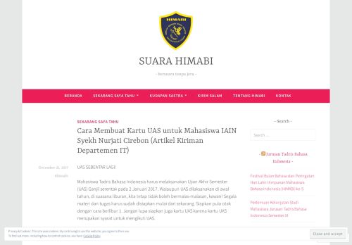 
                            12. Cara Membuat Kartu UAS untuk Mahasiswa IAIN Syekh Nurjati Cirebon