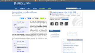 
                            8. Cara Membuat Login Form Blogger - Blogging Tricks - Blogger.com