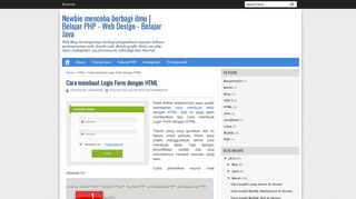 
                            3. Cara membuat Login Form dengan HTML | Newbie mencoba berbagi ...