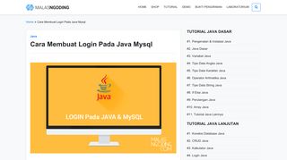 
                            1. Cara Membuat Login Pada Java Mysql - Malas Ngoding