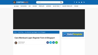 
                            3. Cara Membuat Login-Register Form di Blogspot - Contoh Blog