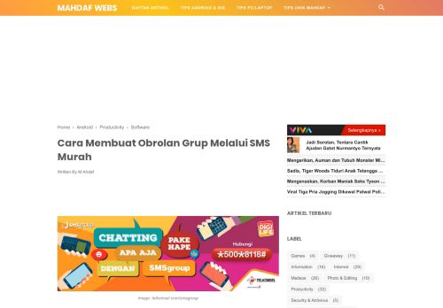 
                            8. Cara Membuat Obrolan Grup Melalui SMS Murah - Mahdaf Webs