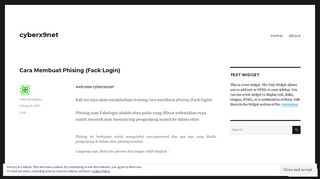 
                            1. Cara Membuat Phising (Fack Login) – cyberx9net