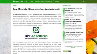 
                            11. Cara Membuka http // pcare bpjs kesehatan go id - Kesehatan Kita