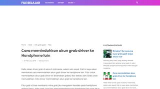 
                            9. Cara memindahkan akun grab driver ke Handphone lain - Masoek