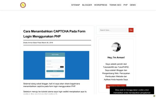 
                            2. Cara Menambahkan CAPTCHA Pada Form Login Menggunakan PHP ...