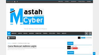 
                            8. Cara Mencari Admin Login - Mastah Cyber